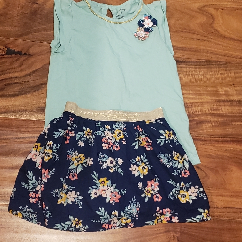 Girls flora skort set size 5-6